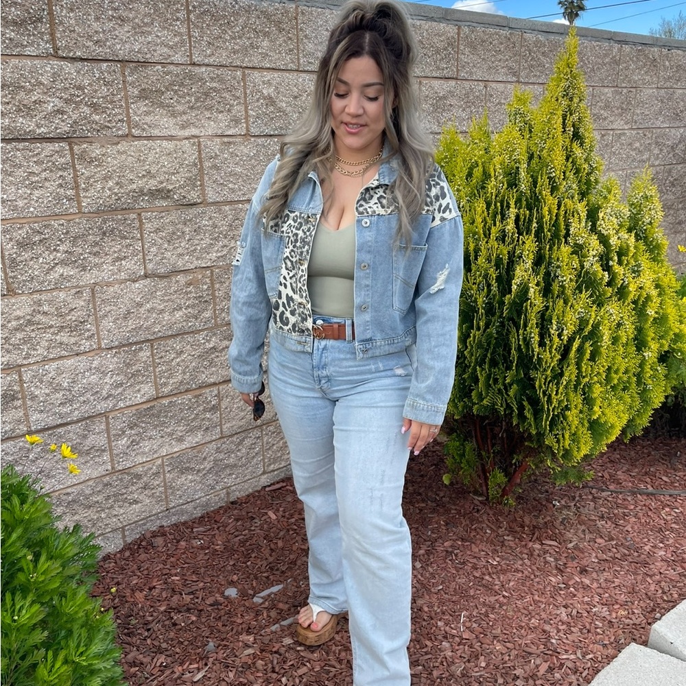 Leopard Denim jacket